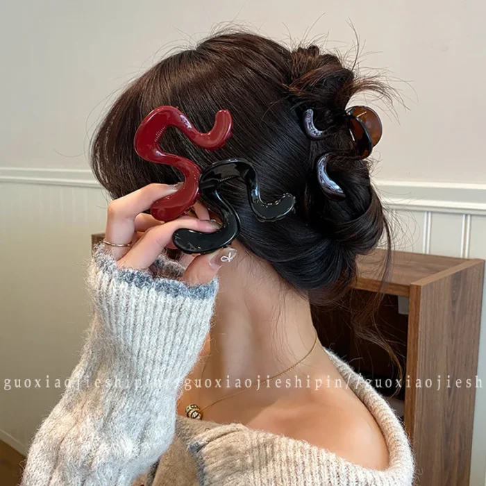 Simple Irregular Hair Catch Clip Shark Clip Women's Premium 2025 New Hairpin Back Head Hair Accessories Hairpin Elegant - Image 2