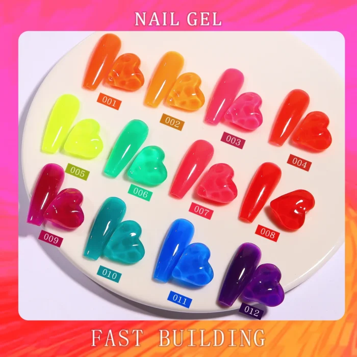 Crystal Fluorescent Nail Tips Extender UV Gel 15 ml Fluorescent Nails Art Extension Tool Quick Building Polish Gel Manicure Glue - Image 4