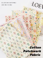 spring/summer custom printed vintagepoplin cotton fabrics for sewing doll garmentwomen dress textile cloth by the meters