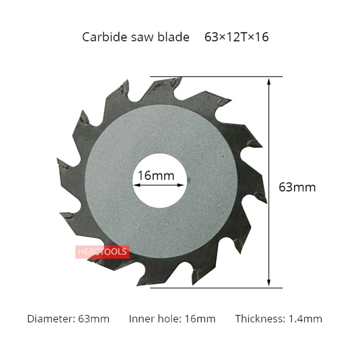63 mm Circular Saw Blade, Alloy High-Speed Steel Diamond Resin Woodworking Saw Blade, Mini Table Saw Cutting Small Saw Blade - Image 4