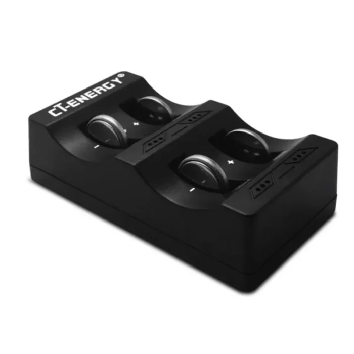 4 Slot Button Battery Charger 3.6V & USB Interface for LIR2032/2025/2016/1632/1620/2477/2430/2440/2450 - Image 1