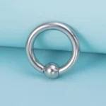1pc Surgical Steel Captive Bead Ring Hoop Earring BCR Ear Weights Nose Piercing Stretcher Expander Gauge Closure PA Body Jewelry - Image 5