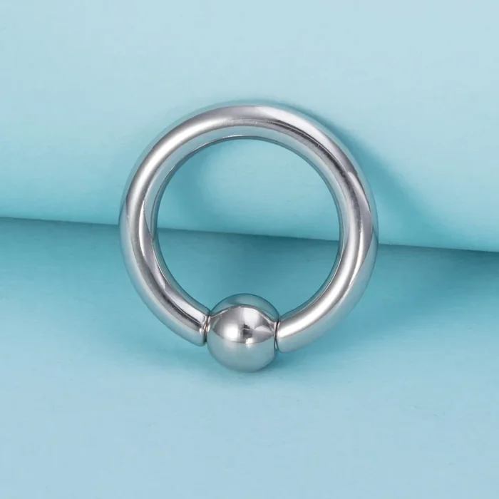 1pc Surgical Steel Captive Bead Ring Hoop Earring BCR Ear Weights Nose Piercing Stretcher Expander Gauge Closure PA Body Jewelry - Image 5