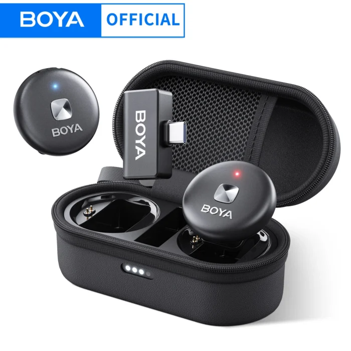 BOYA Omic D/U Wireless Lavalier Lapel Microphone for iPhone iPad Android Type-c Smartphone Youtube Live Recording Interview Vlog - Image 1