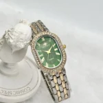 Ladies' Watches Fashionable Luxury Wrist Watch Diamond Encrusted Oval Roman Numeral Dial Quartz Watch Women's Clock - Image 2