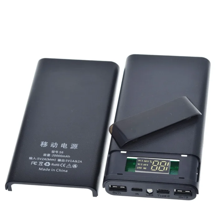 1/3PCS Portable 5V 6x18650 Power Bank Battery Box Shell Case DIY Type-C Micro USB Fast Charging Mobile Phone Charger Box Case - Image 2