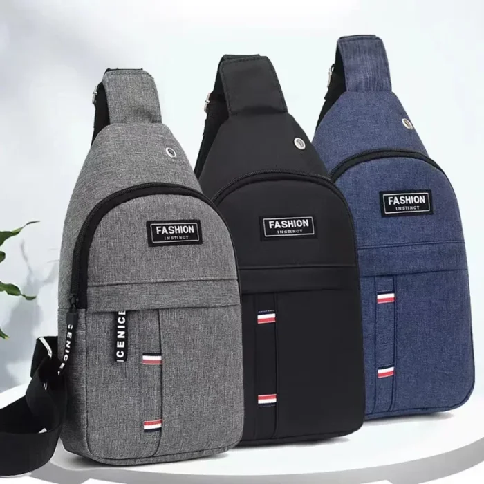 2023 New Chest Bag Messenger Pack Men Simple Nylon Fashion Waterproof One Shoulder Crossbody Bag - Image 1