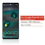 100% Tested For Google Pixel 6A GX7AS, GB62Z, G1AZG, GB17L LCD Display Touch Screen Digitizer Pixel 6a Lcd with frame - Image 2