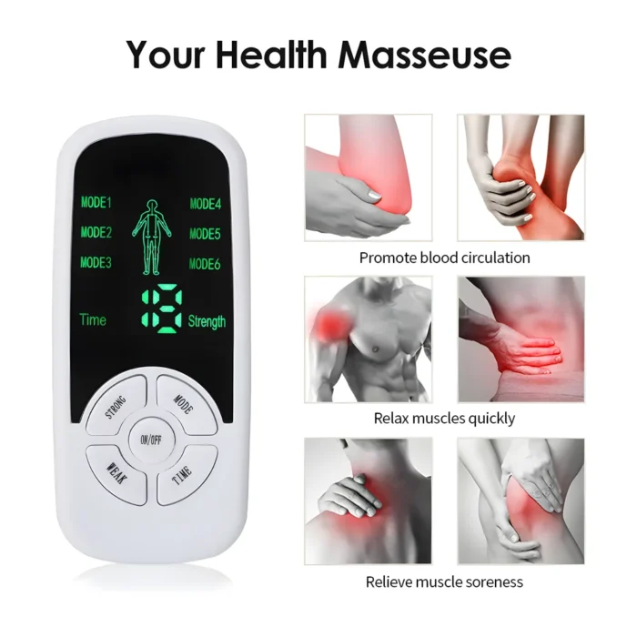 EMS Electric Muscle Therapy Stimulator 6 Modes Tens Unit Machine Meridian Physiotherapy Pulse Abdominal Prostate Body Massager - Image 3
