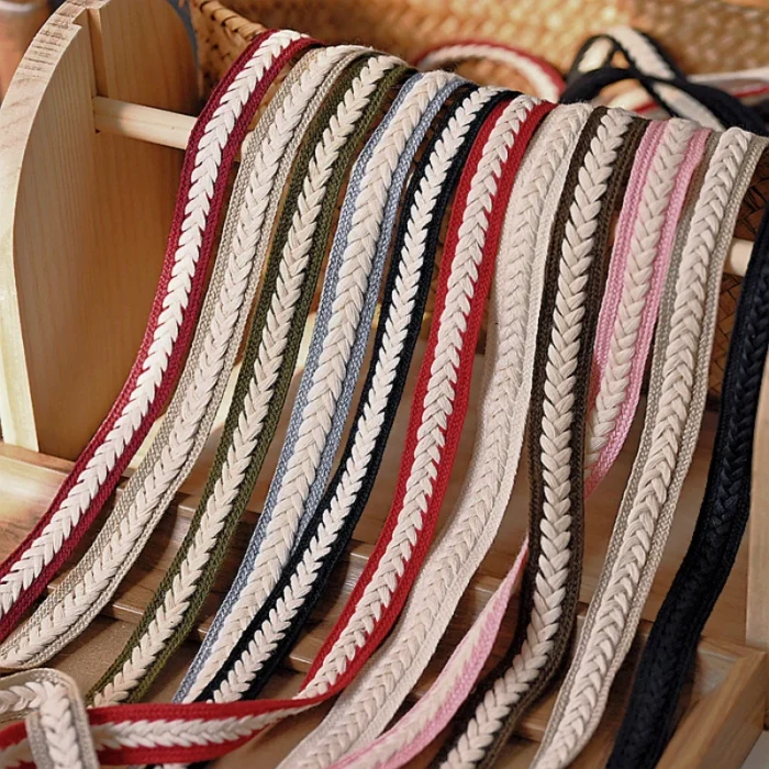 1.5CM Wide Color Cotton Braid Weaved Ribbon Frills Lace Collar Trim Fringe For Curtains Apparel Fabric Headwear Sewing DIY Craft - Image 2