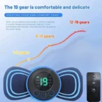 Portable Electric Intelligent Mini Neck Massager Patch for Back and Shoulder Massager With Pad and Remote - Image 5