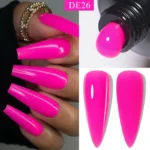 20ml Neon Nude Poly Nail Extension Gel Bright Fluorescent Gel Pink Green Quick Building Nail Semi Permanent Finger Varnish