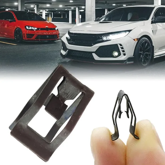 10Pcs Universal Car Front Console Dash Dashboard Auto Trim Metal Retainer Black Rivet Fastener Clips Metal Clip Car Dashboard - Image 1