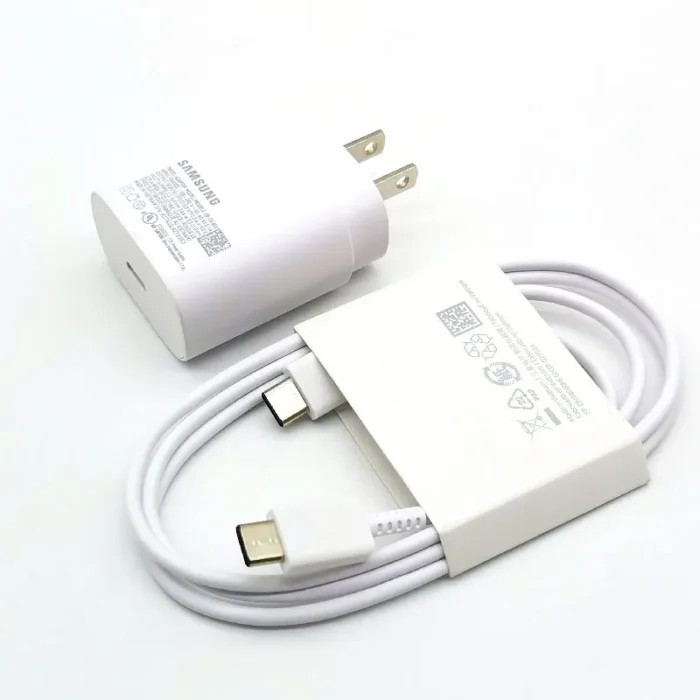 Samsung 25W US Plug Charger PD Super Fast Charge Adapter For Galaxy S24 S23 S22 S21 S20 Ultra Z Flip Fold 6 5 4 3 2 A15 A25 A35 - Image 1