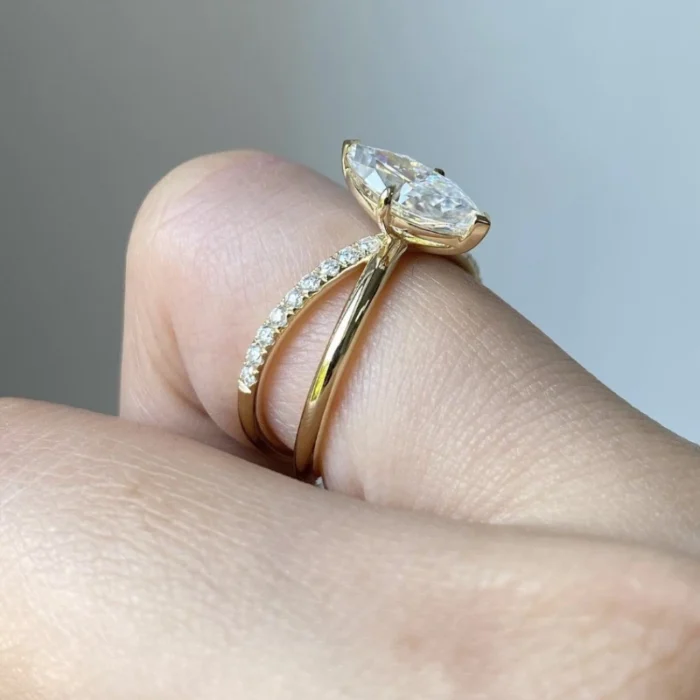 Fashionable temperament inlaid with horse eye zircon, niche design, versatile and exquisite, personalized index finger ring - Image 3