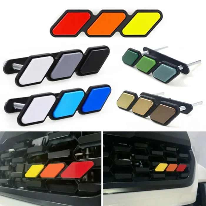 Anti-collision 3 Grille Badge ABS Paste Modified Decorative Strip Durable for Toyota/Tacoma 4Runner/Tundra Highlande - Image 4