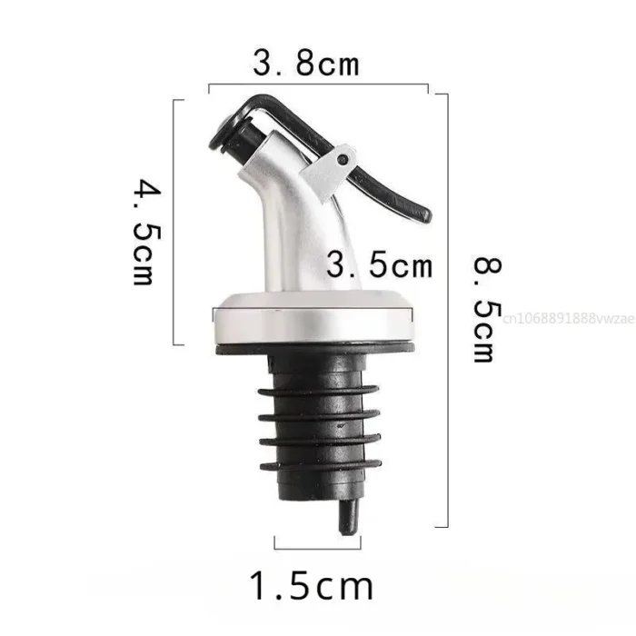 Plastic Baking Paint Fashion Silver Oil Dispenser Soy Sauce Vinegar Bottle Head Oil Bottle Nozzle Oil Bottle Plug Kitchen Tools - Image 3