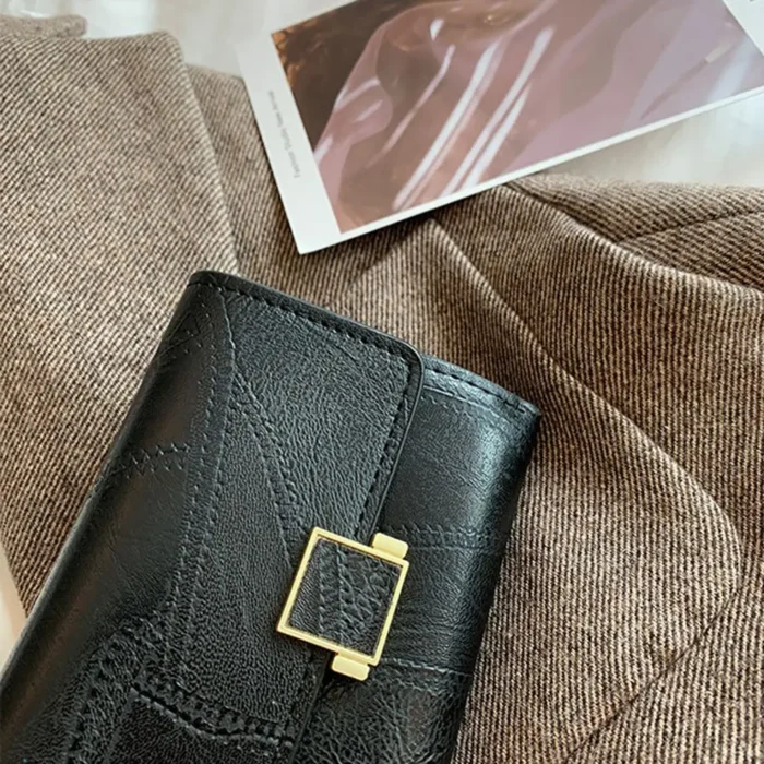 Women Wallet Vintage Short Leather Small Purse Mini Female Fashion Multi-Card Card Holder Coin Purse Multi-functional Clutch Bag - Image 4