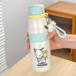 420ml Sanrio Thermos Cup Girls Cute Water Cup Travel Sports Portable Kuromi Mymelody Straight Drinking Cup with Handle Pendant - Image 6
