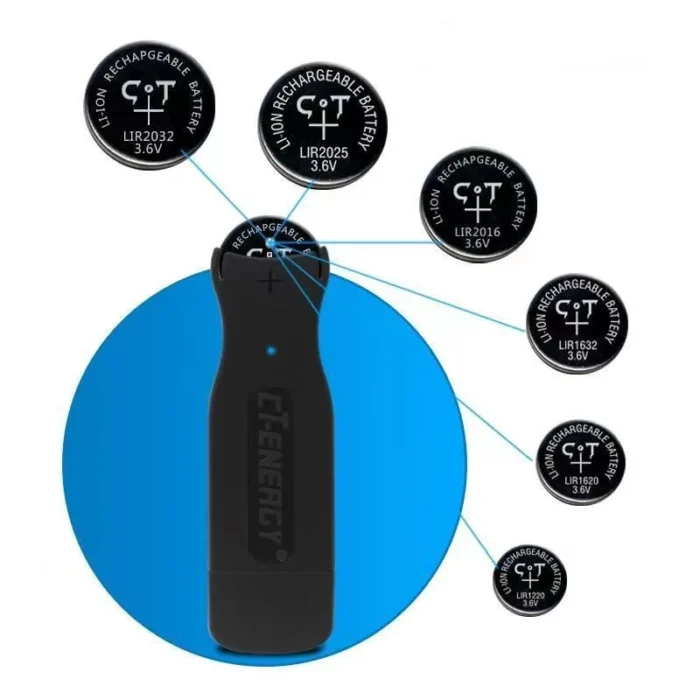 1pc 3.6V Button Battery Charger For Lithium Battery Ml2032 Lir2032 Lir2025 Lir2016 Mini Button Battery Charger - Image 1