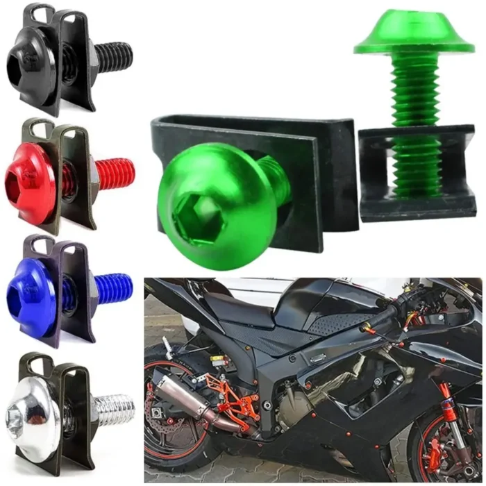 10Pcs Motorcycle Fairing Bolts M5 Screws and Nuts Fastener Clips Multi-Color Aluminium Fastening Kit Modification Accessories - Image 2