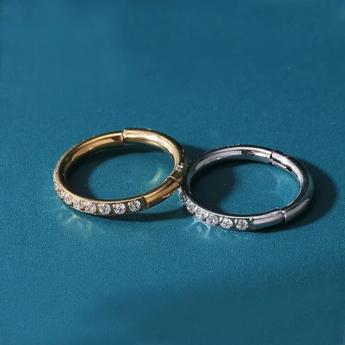 1/10Pc Stainless Steel Nose Ring CZ 16G Hinged Septum Clicker Segment Ear Tragus Cartilage Daith Lip Nose Body Piercing Jewelry - Image 4