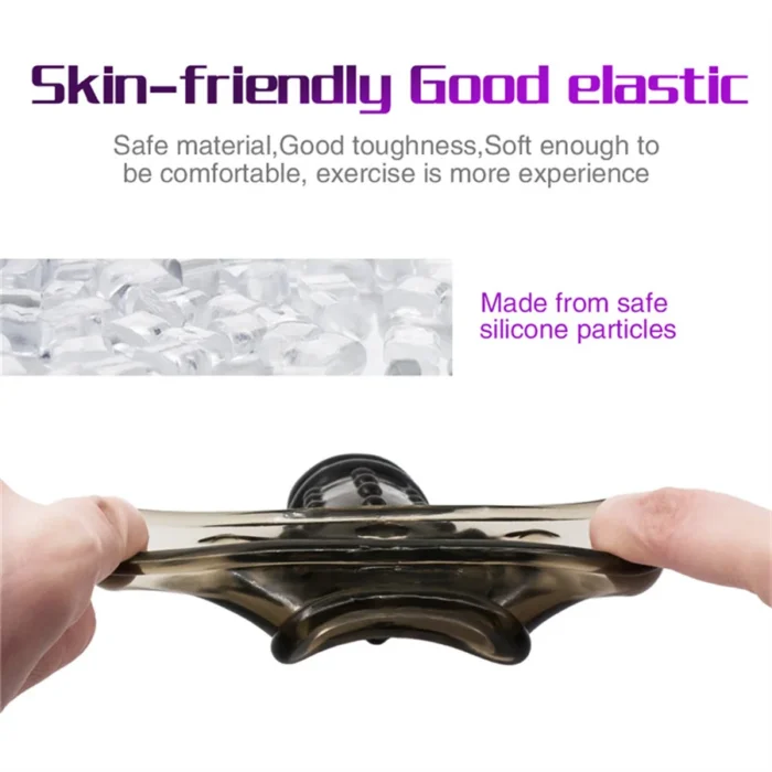 Male Penis Cock Ring Delay Ejaculation Silicone Reusable Penis Sleeve Condom Glans Penis Enlarger Extender Adult Sex Toy For Men - Image 3