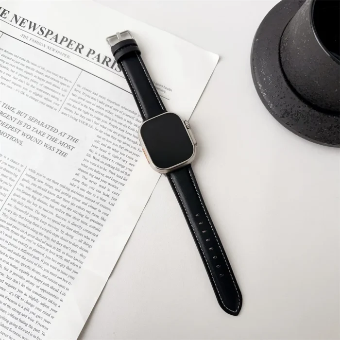 PU Leather Strap for Apple Watch Series 10 9 7 8 5 6 SE Ultra Bands 49mm 46mm 44mm 40 45mm 41mm 42mm iWatch Wristband Bracelets - Image 2