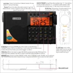 rd239 Aircraft Radio AIR/VHF/AM/FM/SW/Weather Bands Transistor with Bluetooth/TF Card/Flashlight,MP3 Player, Digital Record, - Image 3