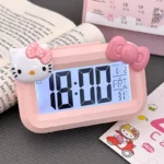 Sanrio Kawaii Hello Kitty Anime Cartoon Alarm Clock Room Desktop Ornament Student Alarm Clock Charm Birthday Gift - Image 2