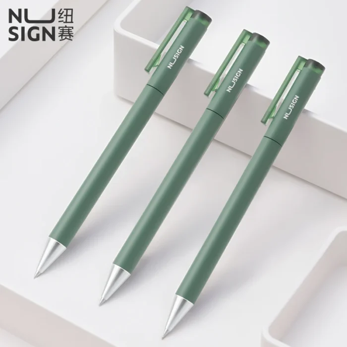 Deli Nusign Metal Gel Pen Set Sign Pen Rollerball Pучка Caneta Gel 0.5MM PREMEC Switzerland Refill Office School Supplier - Image 2