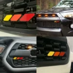 3 Colors Grille Badge Emblem For Toyota Tacoma Tundra 4Runner TRD Highlande Rav4 CHR Strip Air Inlet Auto Car Accessories - Image 2