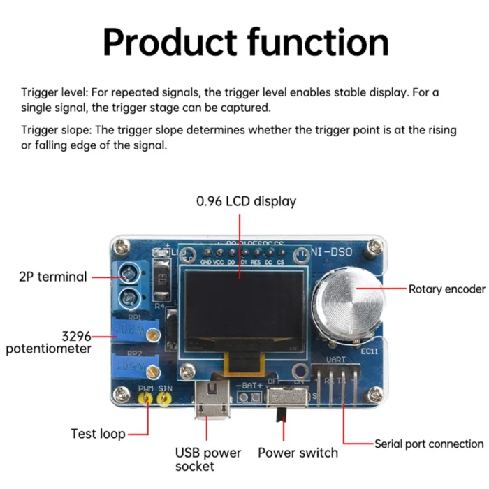 Digital DIY Oscilloscope Kit STC8K8A Microcontroller Electronic Component Soldering Practice Loose Parts - Image 5