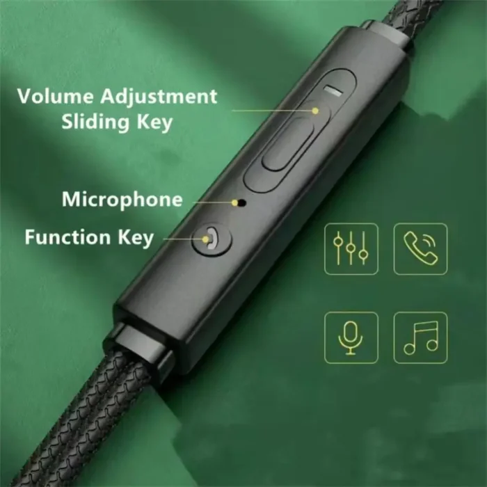 Portable 3.5mm In-ear Headphones Stereo in Ear Wired Headset High Definition Deep Bass Earbuds - Image 2