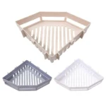 Creative Traceless Plastic Bathroom Kitchen Storage Rack Organizer Bathroom Hollow Corner Shelf Shampoo Holder Home Accessories - Image 5