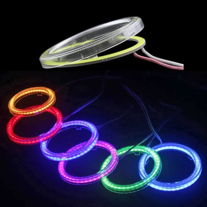 60mm 70mm Car COB LED Headlight Angel Eyes Bulb Halo Ring Lamp DC 12V DRL Fog Daytime Running Light Motorcycle Decorative Lights - Image 4