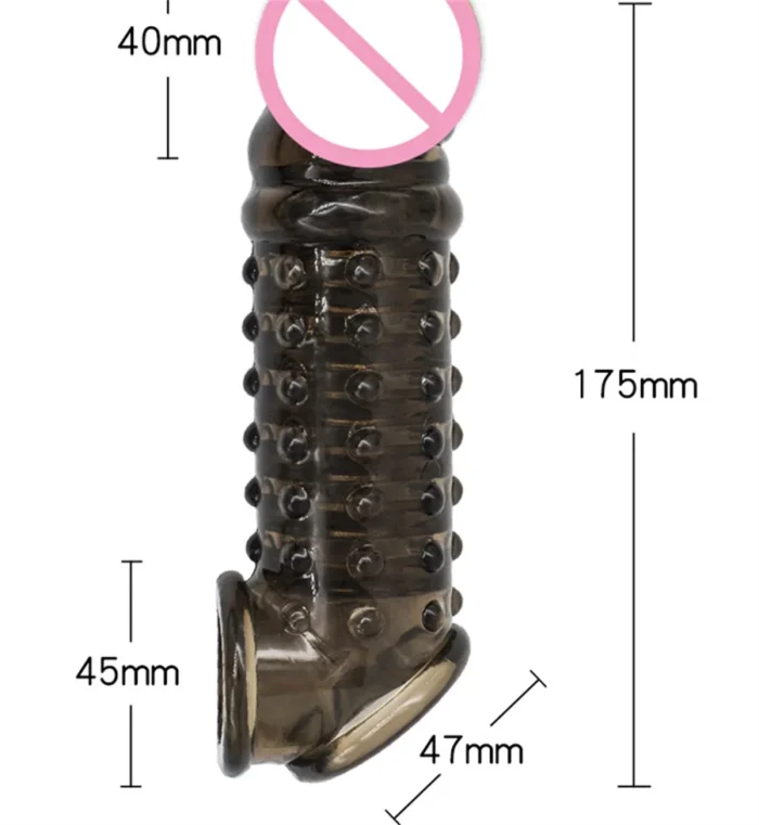 Male Penis Cock Ring Delay Ejaculation Silicone Reusable Penis Sleeve Condom Glans Penis Enlarger Extender Adult Sex Toy For Men - Image 6