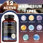 Magnesium Complex Capsules - Bone & Heart Health Supplement, Glycine, Citrate, Malate, Aspartate, Gluconate, Ascorbate, Taurine - Image 3