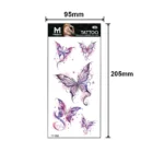Colorful Butterfly Waterproof Temporary Tattoo Sticker Half Arm Art Hipster Black Flower Beauty Transfer Washable Totem - Image 6