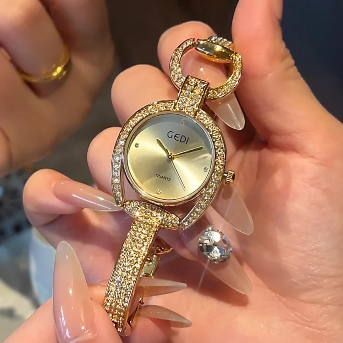 Light luxury Brand Watch Women Starry Sky Beauty Exquisite irregular hollow Bracelet Waterproof Ladies Fashion Quartz Wristwatch - Image 2