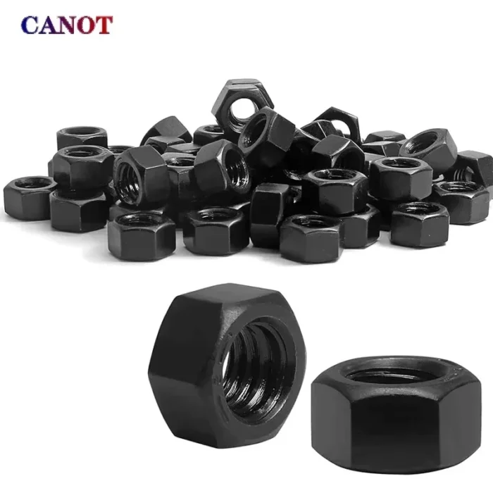 Hardness 8.8 class Black Oxide Carbon Steel Metric Hex Hexagon Nuts M2 M2.5 M3 M4 M5 M6 M8 M10 M12 M14 M16 M18 M20 M22 M24 M27 - Image 3