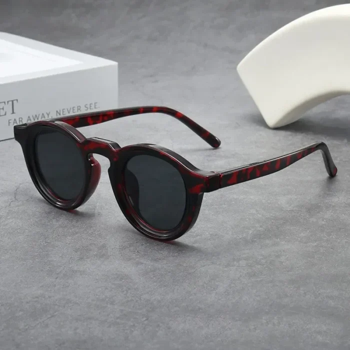 New Retro Round Small Frame Sunglasses Personalized High-end Men's and Women's Glasses Fashion Trend UV Resistant Sunglasses - Image 6