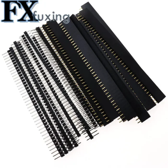 20pcs 10 pairs 40 Pin 1x40 Single Row Male and Female 2.54 Breakable Pin Header PCB JST Connector Strip For Black - Image 6