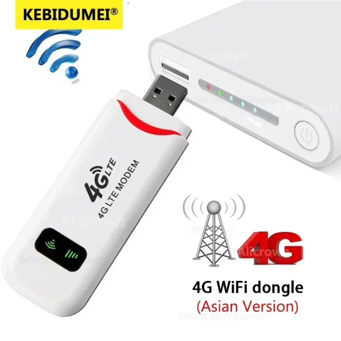 4G LTE USB Modem Dongle 150Mbps Wireless WiFi Mobile Router SIM Card Network Card Pocket WiFi Hotspot Router for Home Office - Image 1