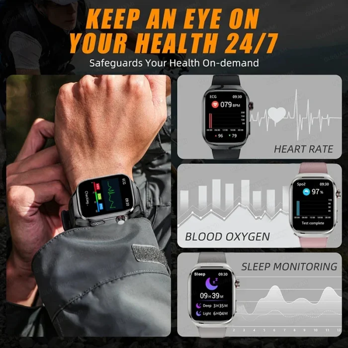 2025 New For XIAOMI Uric acid Blood lipids Smart Watch Men ECG+PPG Blood pressure Blood oxygen Bluetooth Call Health Smartwatchs - Image 2