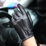Sports Velet Waterproof Winter Keep Warm Fashion Accessories Full Finger Gloves Men Leather Mittens Touch Screen Gloves - Image 3