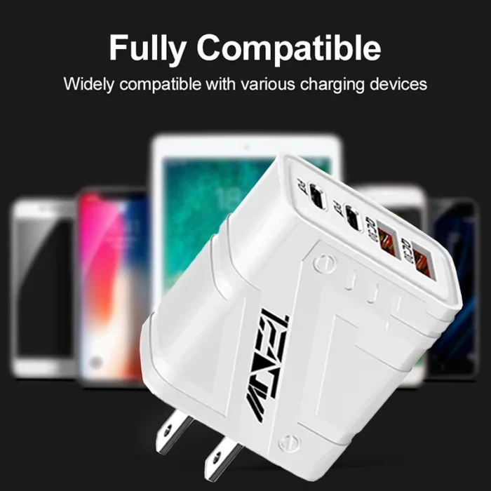 Xiaomi 120W Fast Charger USB3.0 Ultra Quick Charging 4 Ports PD Charger Adapter For iPhone Huawei EU/US Plug Wall Adapter - Image 6