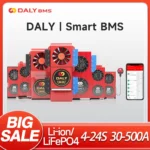 Daly Smart BMS 10s 36v 13S 14S 16S 48V Lifepo4 BMS 17S 20S 24S 40A 60A 80A 100A 150A 200A 500A Lifepo4 Li-Ion Lto Batterie