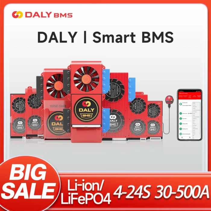 Daly Smart BMS 10s 36v 13S 14S 16S 48V Lifepo4 BMS 17S 20S 24S 40A 60A 80A 100A 150A 200A 500A Lifepo4 Li-Ion Lto Batterie - Image 1
