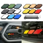 3 Colors Grille Badge Emblem For Toyota Tacoma Tundra 4Runner TRD Highlande Rav4 CHR Strip Air Inlet Auto Car Accessories